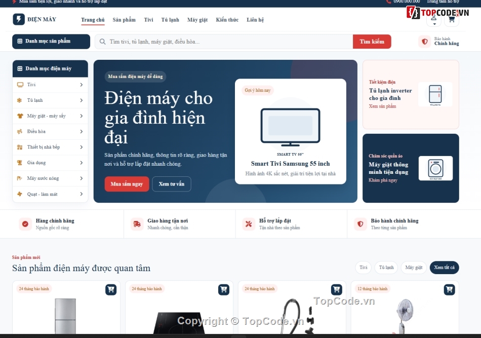 điện máy,website bán hàng,bán website